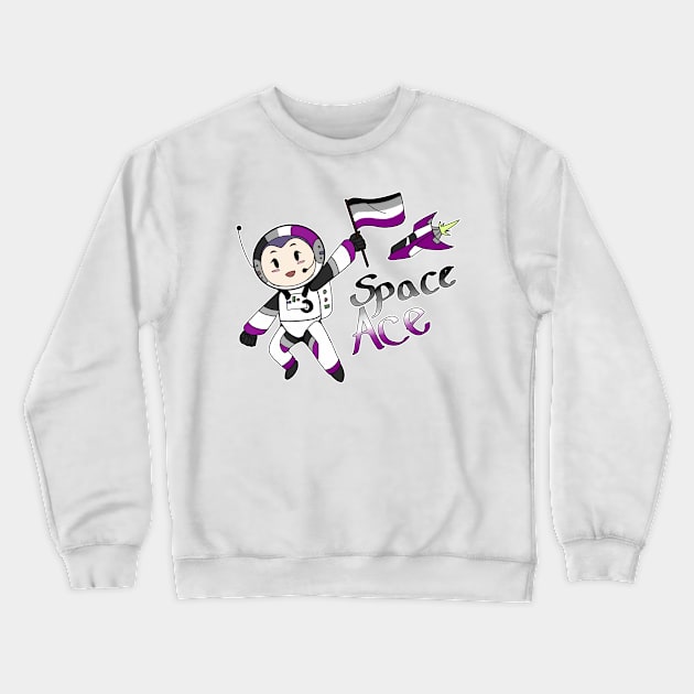 Ace in Space (Asexual Pride) Crewneck Sweatshirt by SakuraDragon